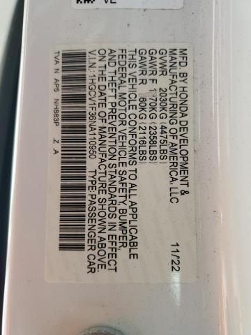 2022 HONDA ACCORD SPO 1HGCV1F36NA110950
