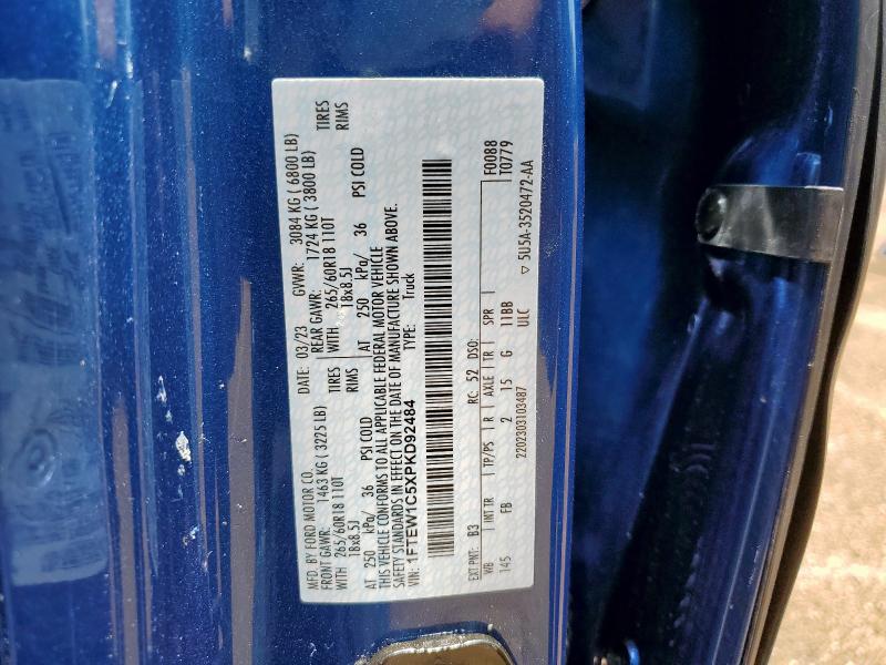 2023 FORD F150 SUPER - 1FTEW1C5XPKD92484