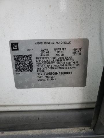 2017 CHEVROLET BOLT EV PR 1G1FX6S05H4180093