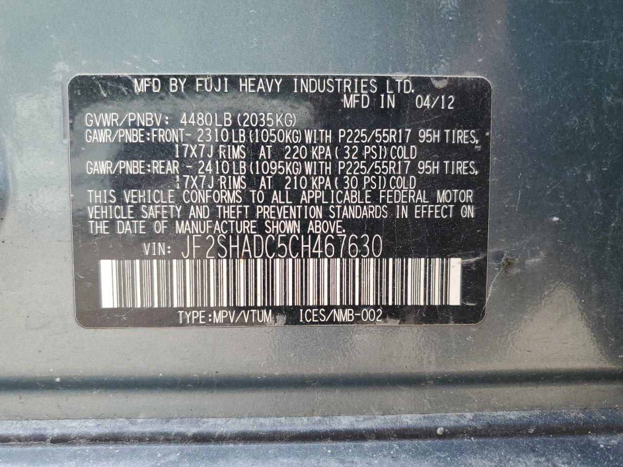 SUBARU FORESTER 2.5X PREMIUM