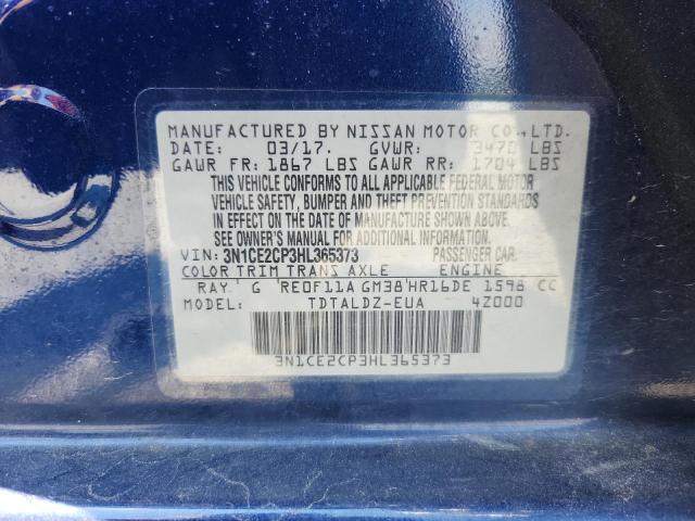 2017 NISSAN VERSA NOTE 3N1CE2CP3HL365373