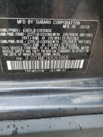 2019 SUBARU CROSSTREK JF2GTAMC1K8263958