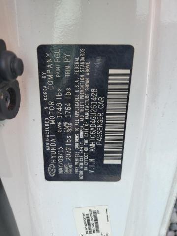 2016 HYUNDAI VELOSTER KMHTC6AD4GU261428