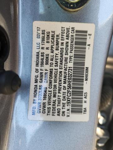 2017 HONDA CIVIC LX 19XFC2F56HE032731