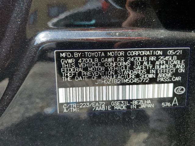2021 LEXUS IS 350 F SPORT JTHGZ1B21M5045772
