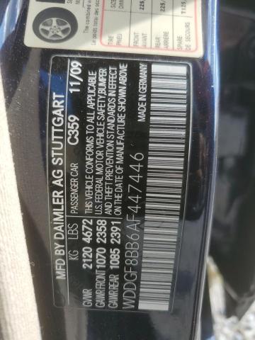 2010 MERCEDES-BENZ C 300 4MAT - WDDGF8BB6AF447446