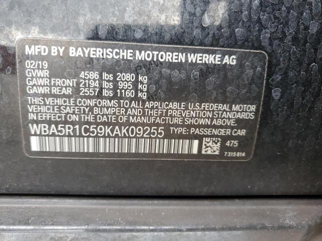 2019 BMW 330I WBA5R1C59KAK09255