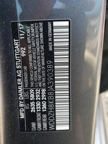 2018 MERCEDES-BENZ E 63 AMG-S WDDZH8KB8JA390389