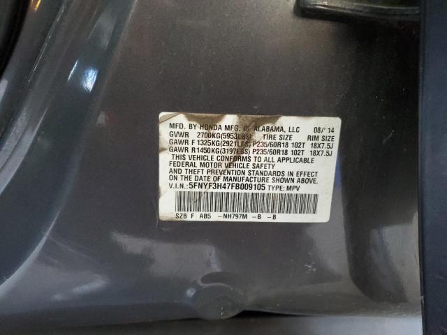 2015 HONDA PILOT EX 5FNYF3H47FB009105