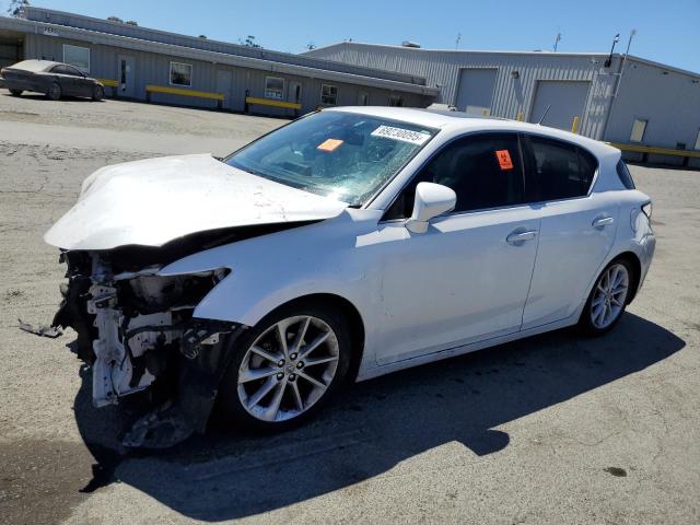 LEXUS CT 200 2012 white  hybrid engine JTHKD5BH3C2062321 photo #1