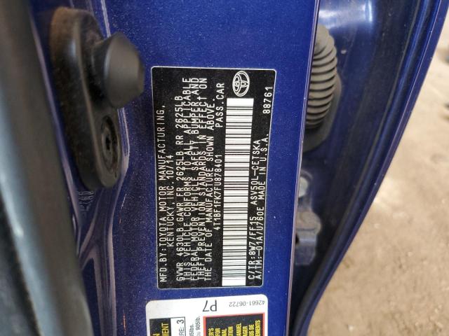 2015 TOYOTA CAMRY LE 4T1BF1FK7FU878401