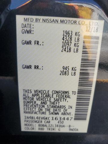2019 NISSAN ALTIMA SL 1N4BL4EV6KC163447