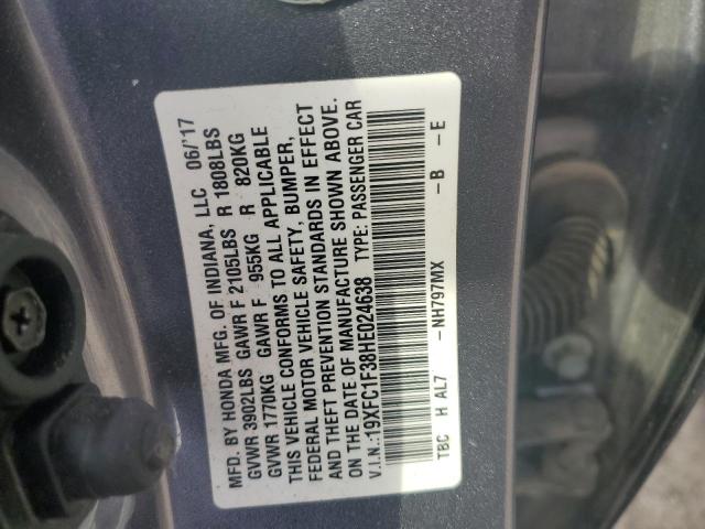 2017 HONDA CIVIC EX 19XFC1F38HE024638