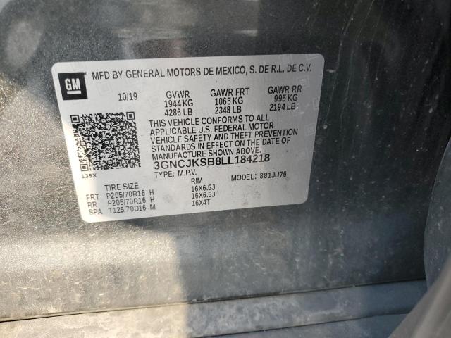 2020 CHEVROLET TRAX LS 3GNCJKSB8LL184218