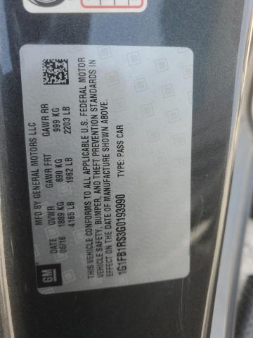 2016 CHEVROLET CAMARO LT 1G1FB1RS3G0193990