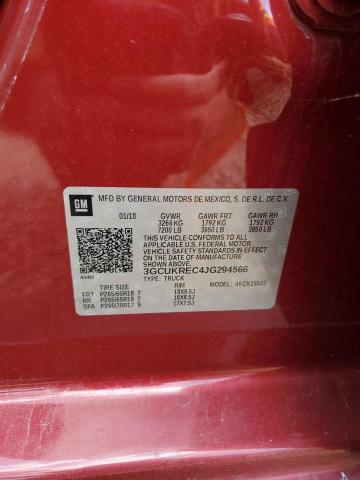2018 CHEVROLET SILVERADO 3GCUKREC4JG294566