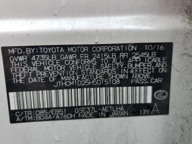 2017 LEXUS IS 300 JTHCM1D25H5015108