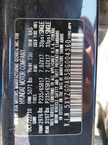 2011 HYUNDAI SANTA FE G - 5XYZGDAB5BG004360