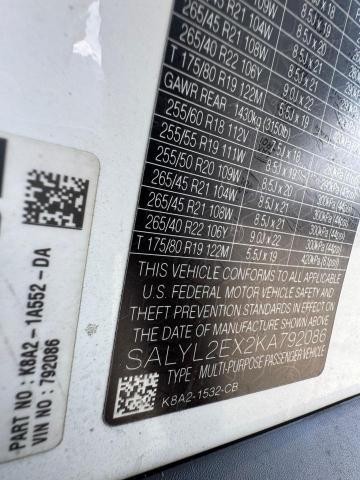 2019 LAND ROVER RANGE ROVE - SALYL2EX2KA792086