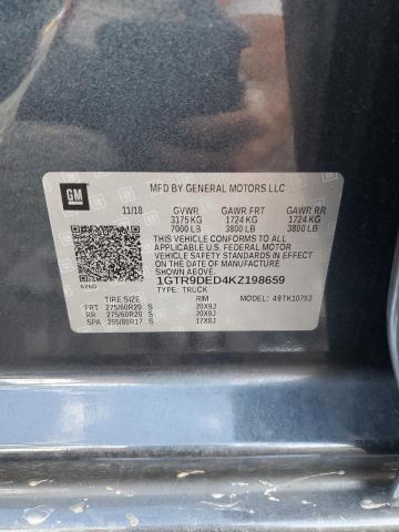 2019 GMC SIERRA K15 1GTR9DED4KZ198659