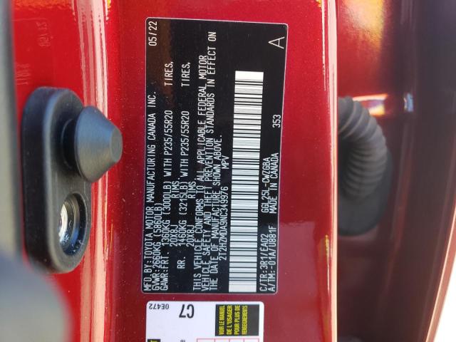 2022 LEXUS RX 350 2T2HZMDA9NC349976