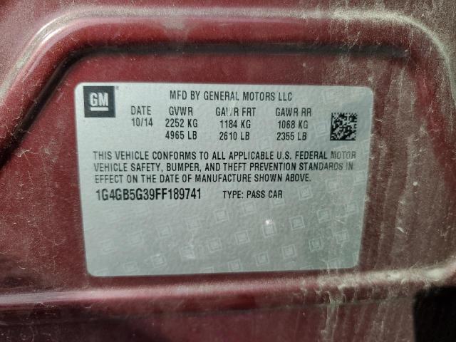 2015 BUICK LACROSSE 1G4GB5G39FF189741