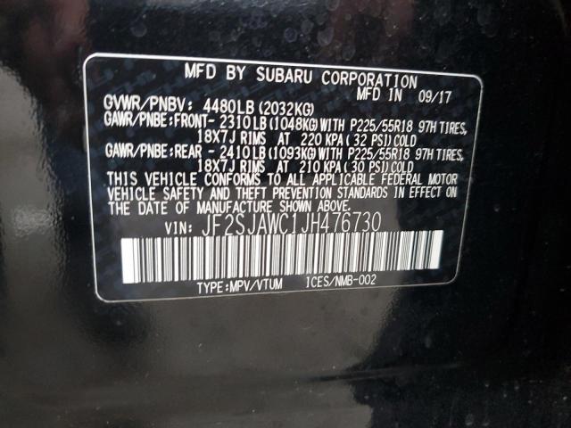 2018 SUBARU FORESTER 2 JF2SJAWC1JH476730