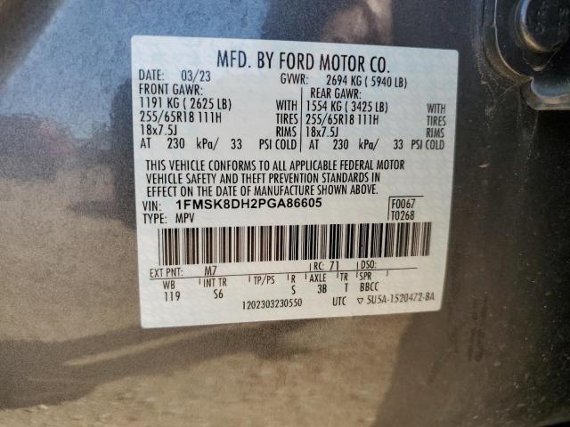 2023 FORD EXPLORER X 1FMSK8DH2PGA86605