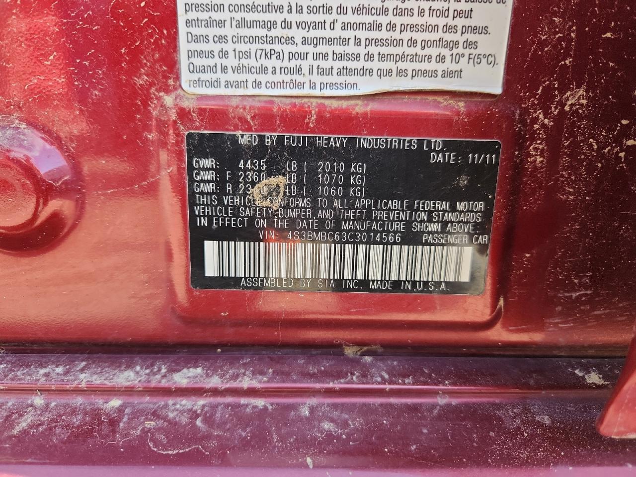 SUBARU LEGACY 2.5I PREMIUM