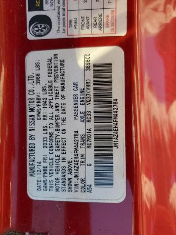 2015 NISSAN 370Z BASE JN1AZ4EH4FM442784