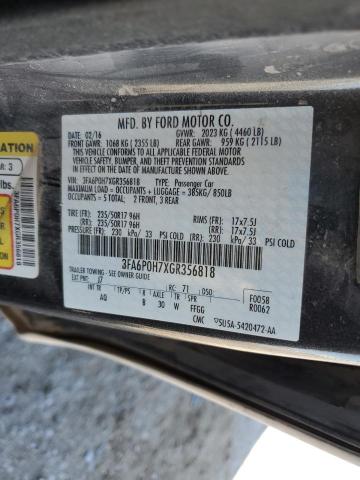 2016 FORD FUSION SE - 3FA6P0H7XGR356818