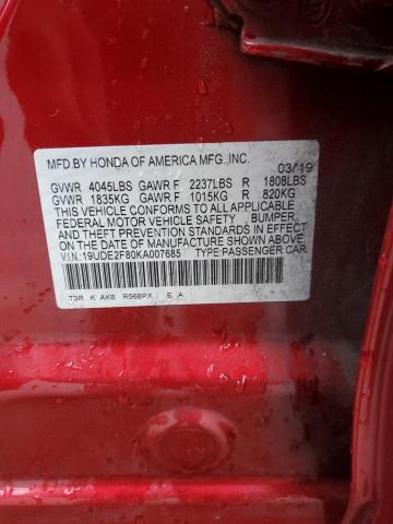 2019 ACURA ILX PREMIU 19UDE2F80KA007685