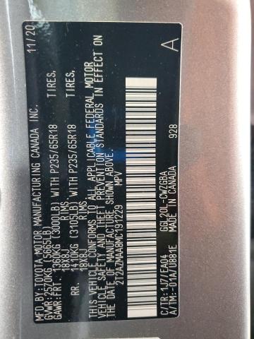 2021 LEXUS RX 350 BASE 2T2AZMAA8MC191229