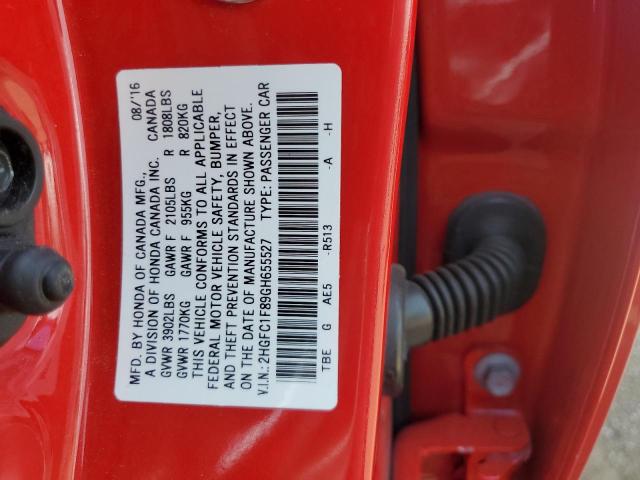 2016 HONDA CIVIC EX - 2HGFC1F89GH655527