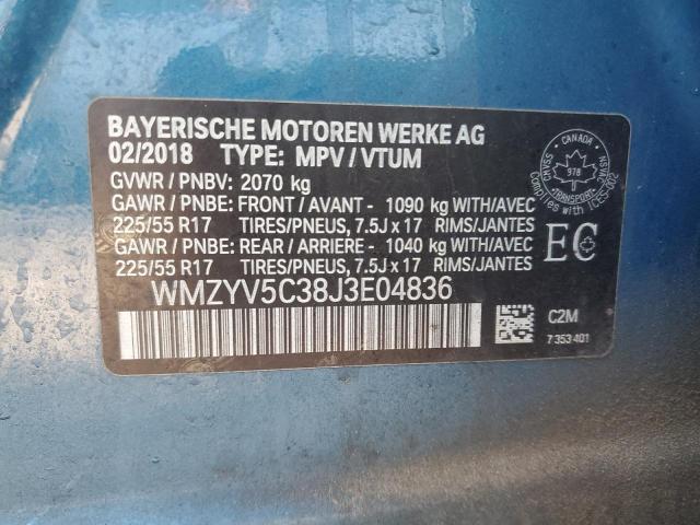 2018 MINI COOPER COU WMZYV5C38J3E04836