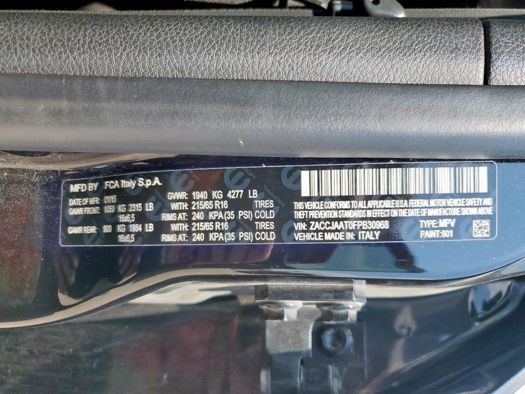 2015 JEEP RENEGADE S ZACCJAAT0FPB30968