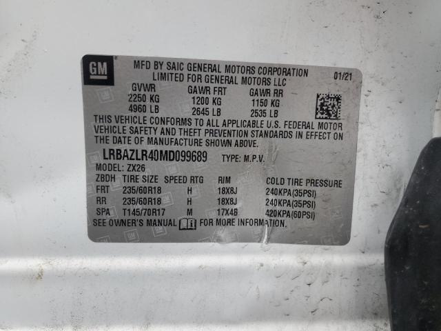 2021 BUICK ENVISION P LRBAZLR40MD099689