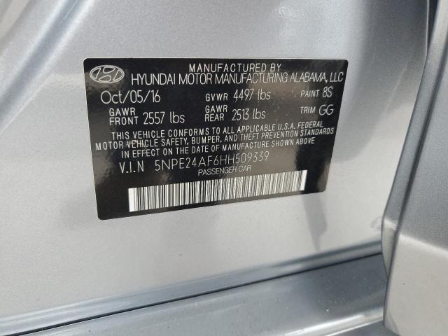 2017 HYUNDAI SONATA SE 5NPE24AF6HH509339