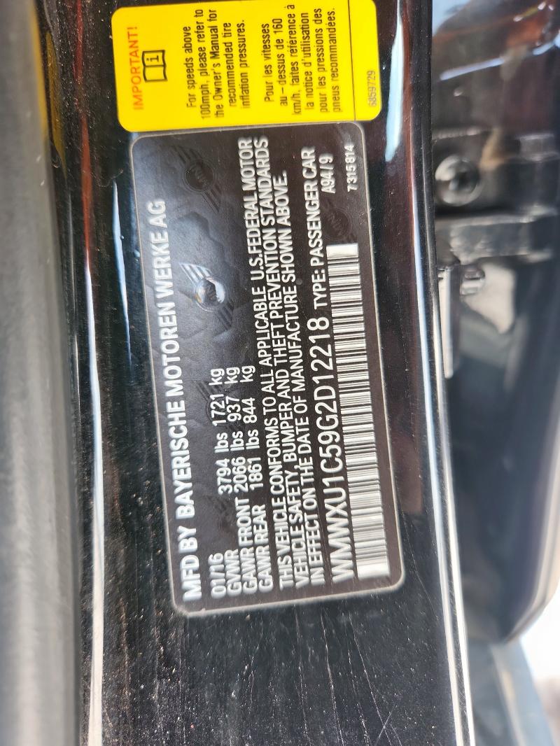 2016 MINI COOPER WMWXU1C59G2D12218