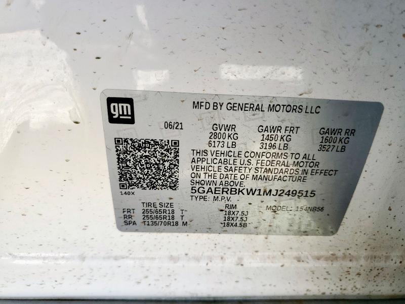 2021 BUICK ENCLAVE ES 5GAERBKW1MJ249515