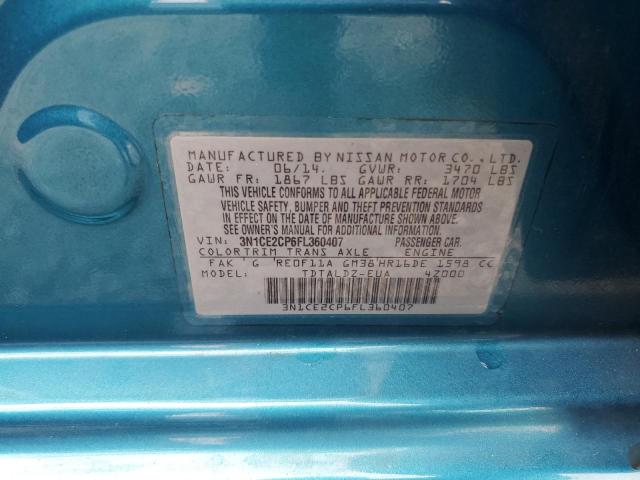 2015 NISSAN VERSA NOTE 3N1CE2CP6FL360407