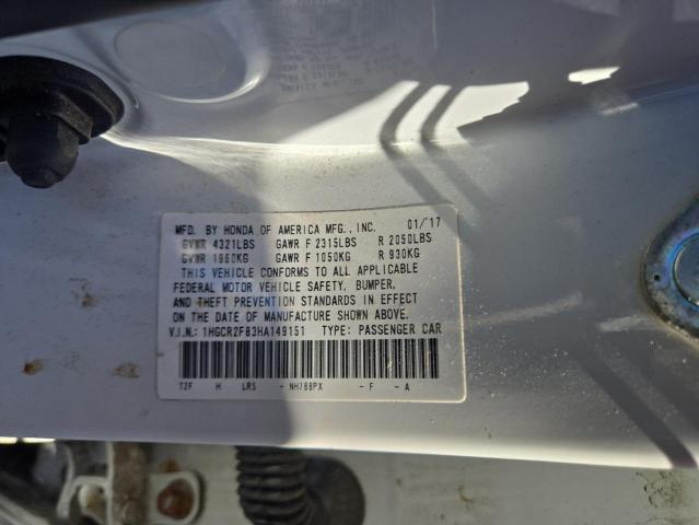 2017 HONDA ACCORD EXL 1HGCR2F83HA149151