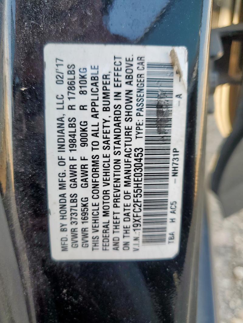 2017 HONDA CIVIC LX 19XFC2F55HE030453