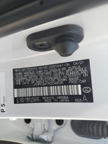 2021 LEXUS UX 250H JTHP9JBH7M2048035