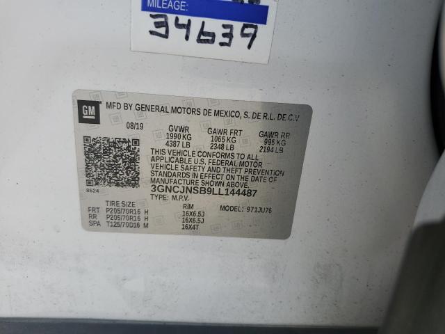 2020 CHEVROLET TRAX LS 3GNCJNSB9LL144487