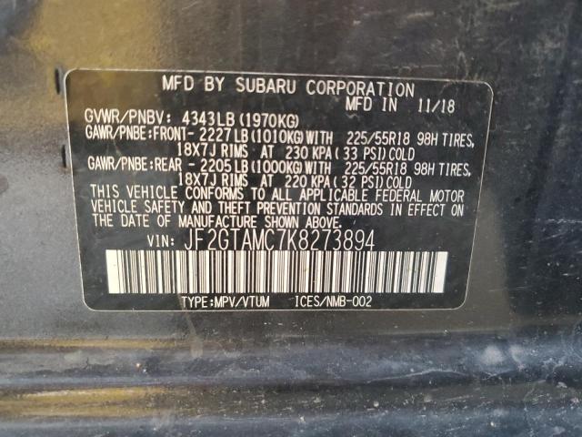 2019 SUBARU CROSSTREK JF2GTAMC7K8273894