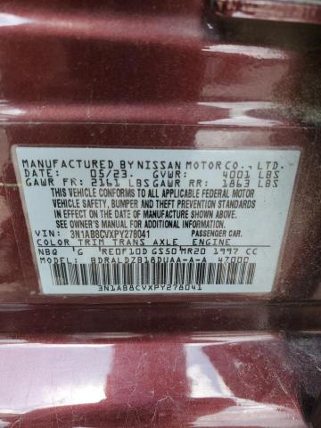 2023 NISSAN SENTRA SV 3N1AB8CVXPY278041