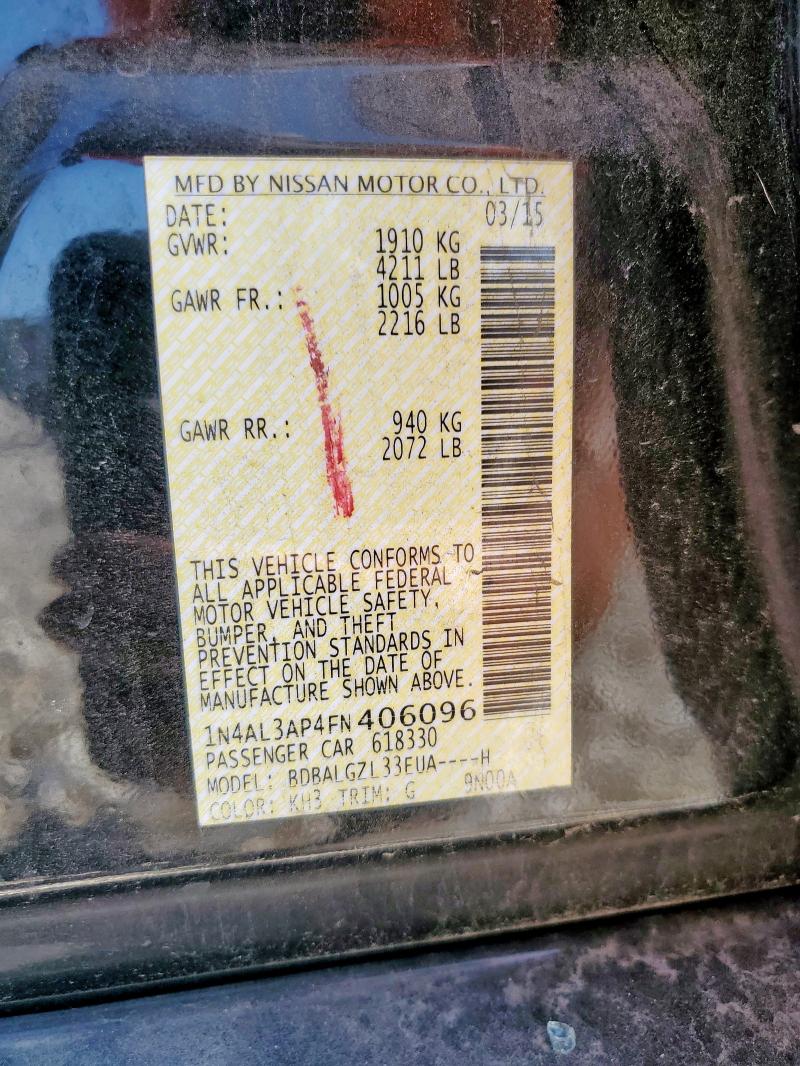 2015 NISSAN ALTIMA 2.5 - 1N4AL3AP4FN406096