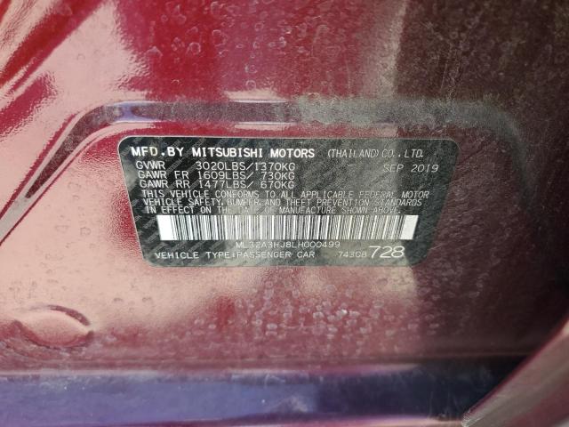 2020 MITSUBISHI MIRAGE ES ML32A3HJ8LH000499