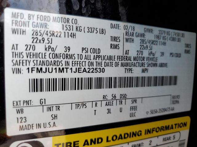 2018 FORD EXPEDITION 1FMJU1MT1JEA22530